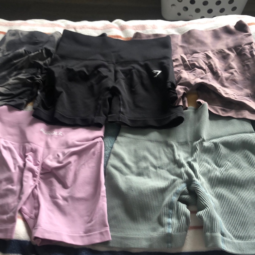 Gymshark Black and Pink Athletic Shorts